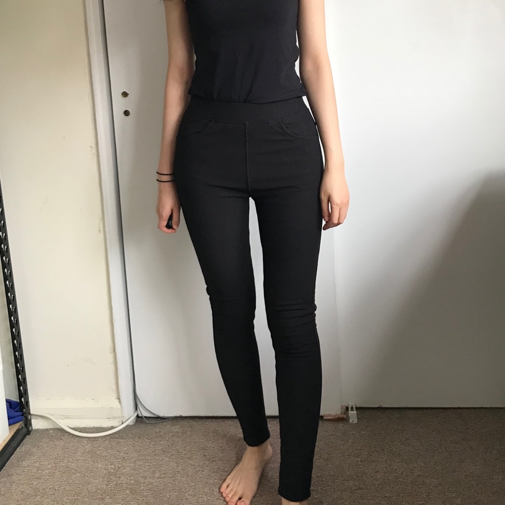 winter heavy black skinny pants XS